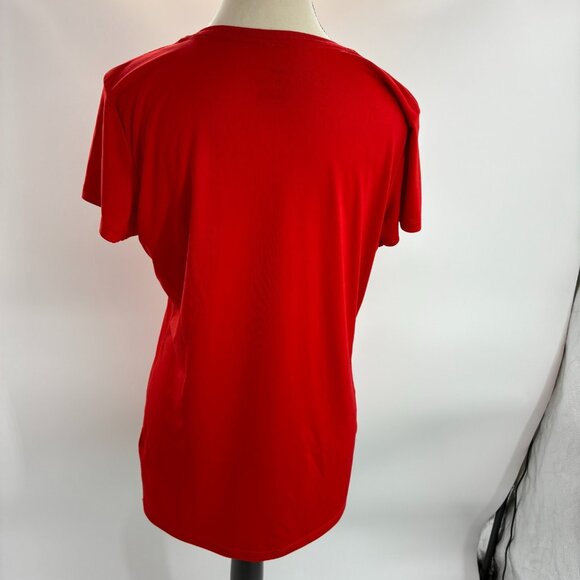 Nike Women’s L Ohio State Buckeyes T Shirt Red Short Sleeve Athletic Tee - Picture 4 of 6